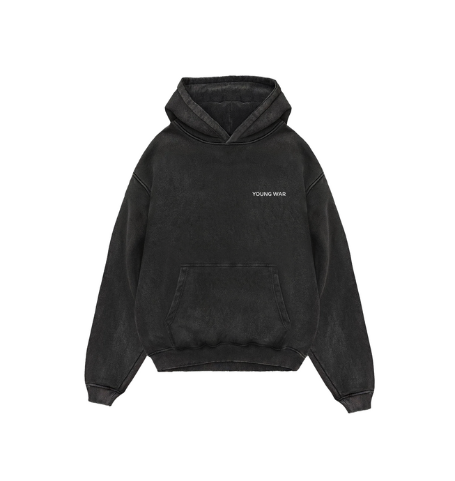Vintage Black Washed Oversize Hoodie