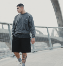 Load image into Gallery viewer, Stonewash Grey Oversize Crewneck