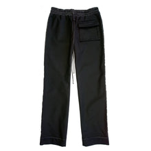 Load image into Gallery viewer, Mens black drawstring baggy casual luxury fashion mens trousers front view